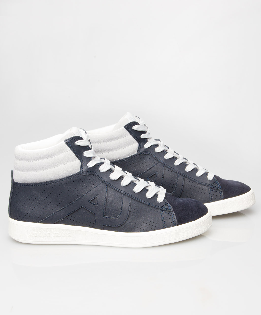 armani jeans high top sneakers